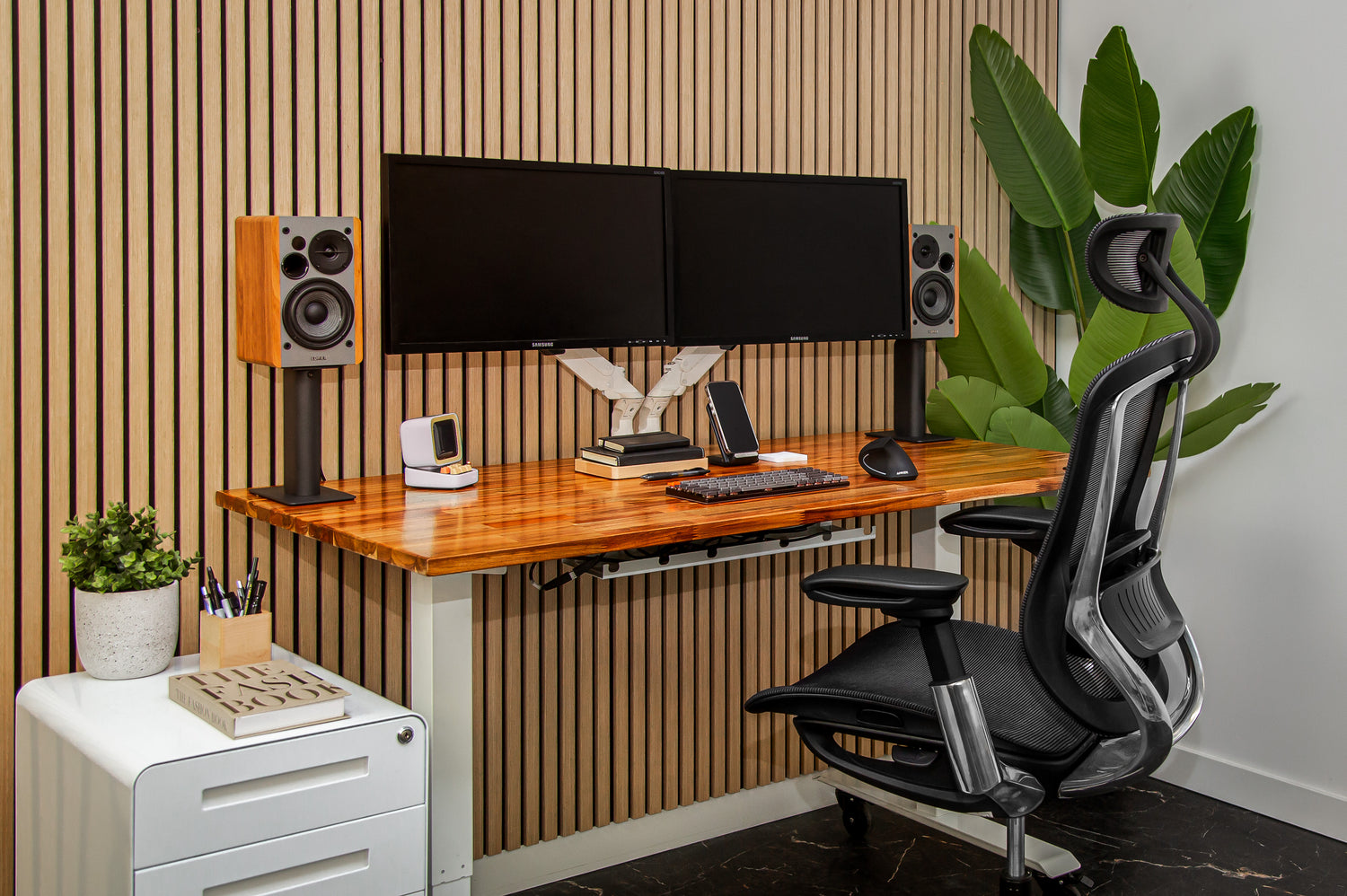 Creative studio with standing desk