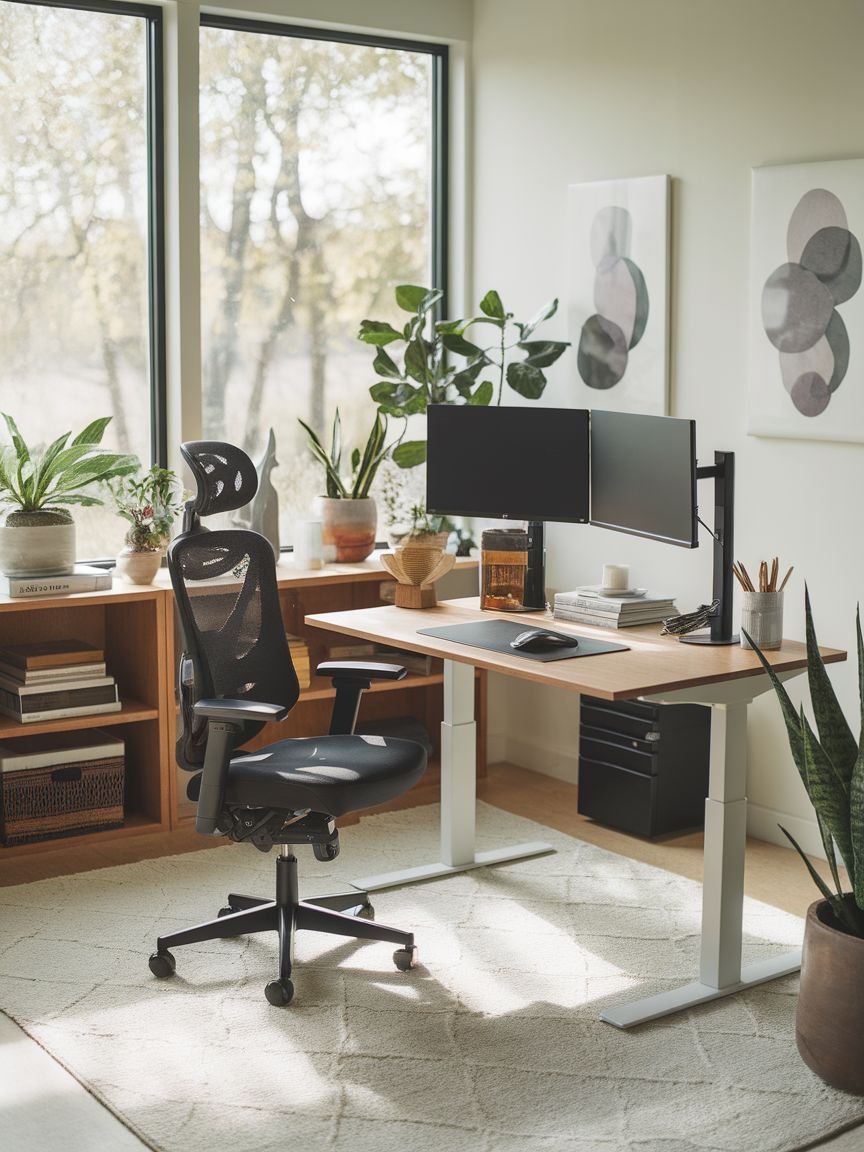 Modern workspace with natural lighting