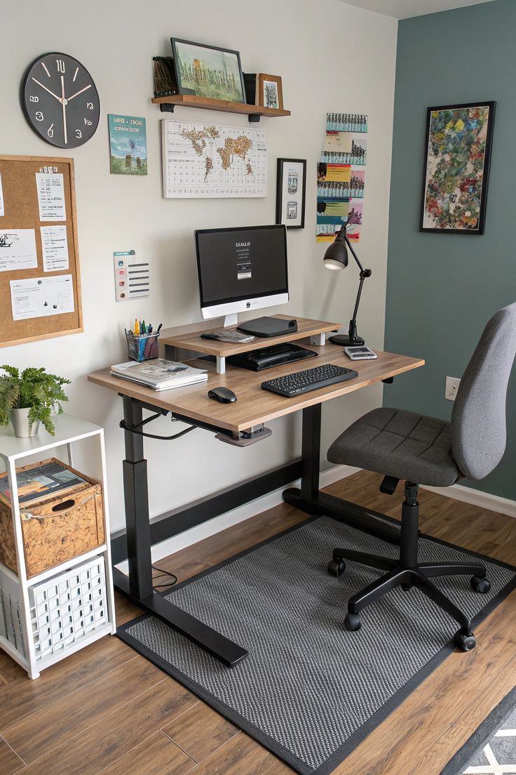 Compact standing desk for small spaces